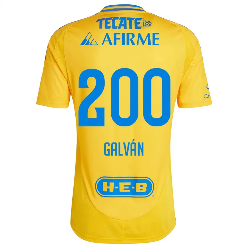 Danxen Homem Camisola Isaias Galván #200 Ouro Amarelo Principal 2024/25 Camisa