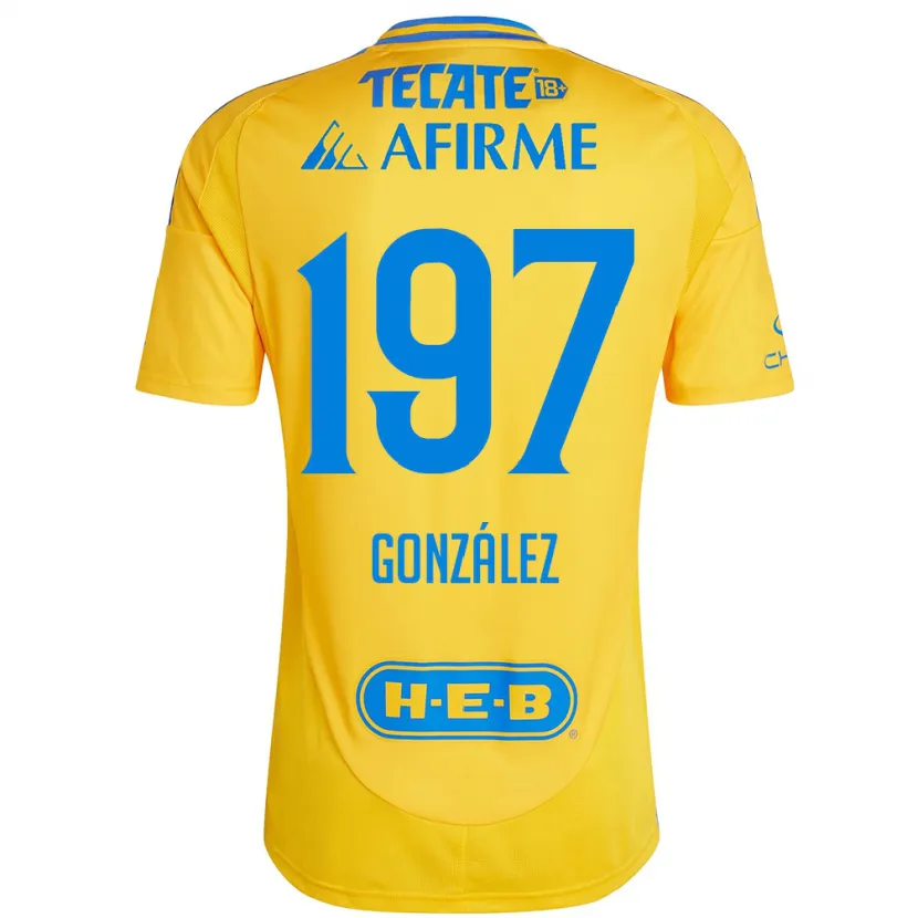 Danxen Homem Camisola Germán González #197 Ouro Amarelo Principal 2024/25 Camisa