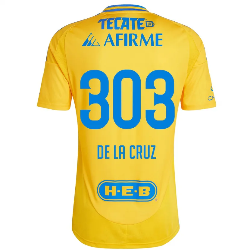 Danxen Homem Camisola Erick De La Cruz #303 Ouro Amarelo Principal 2024/25 Camisa