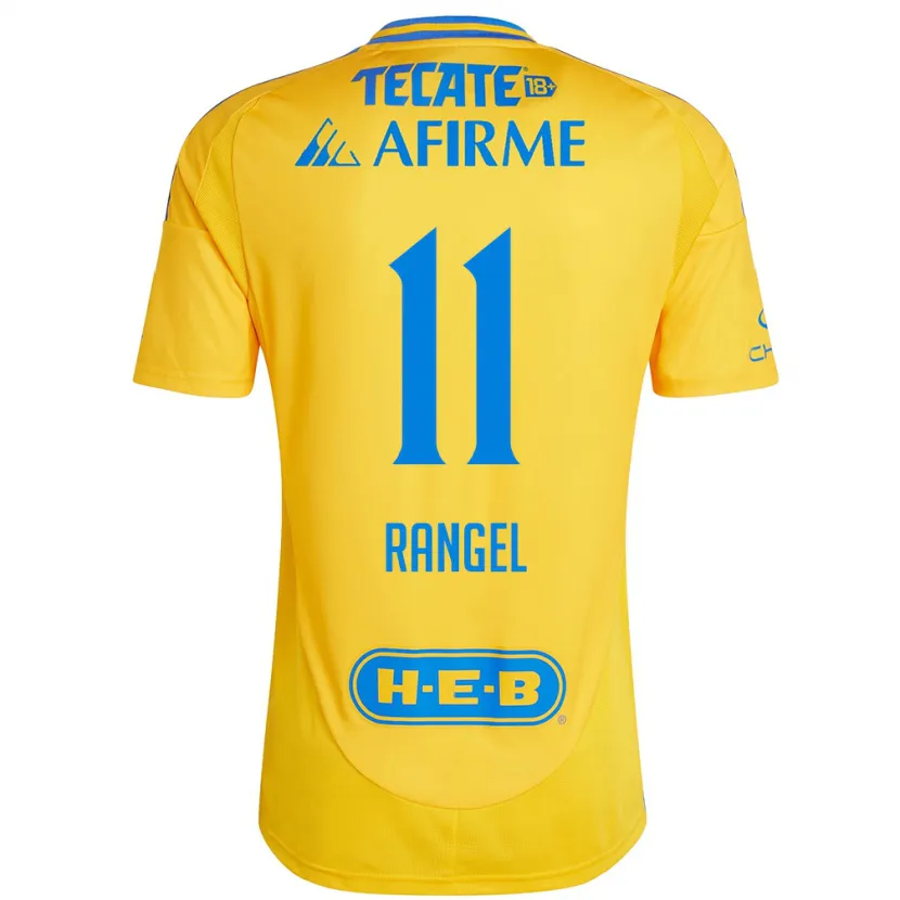 Danxen Homem Camisola Nayeli Rangel #11 Ouro Amarelo Principal 2024/25 Camisa