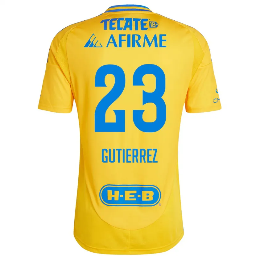 Danxen Homem Camisola Jana Gutierrez #23 Ouro Amarelo Principal 2024/25 Camisa