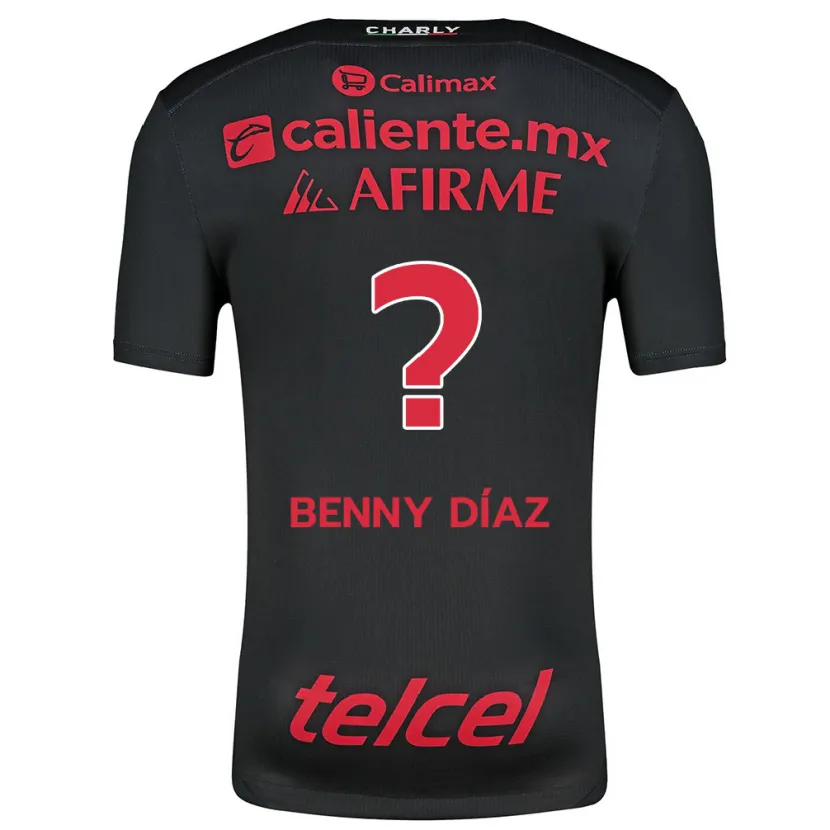 Danxen Homem Camisola Benny Díaz #0 Preto Vermelho Principal 2024/25 Camisa