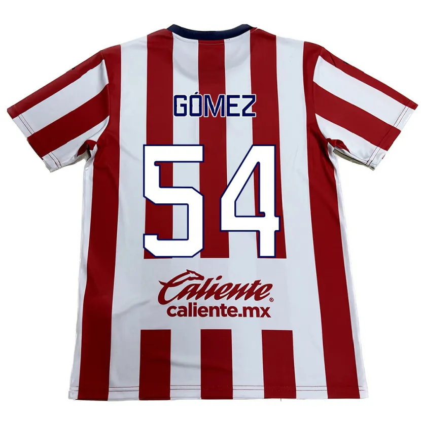 Danxen Homem Camisola Miguel Gómez #54 Vermelho Branco Principal 2024/25 Camisa