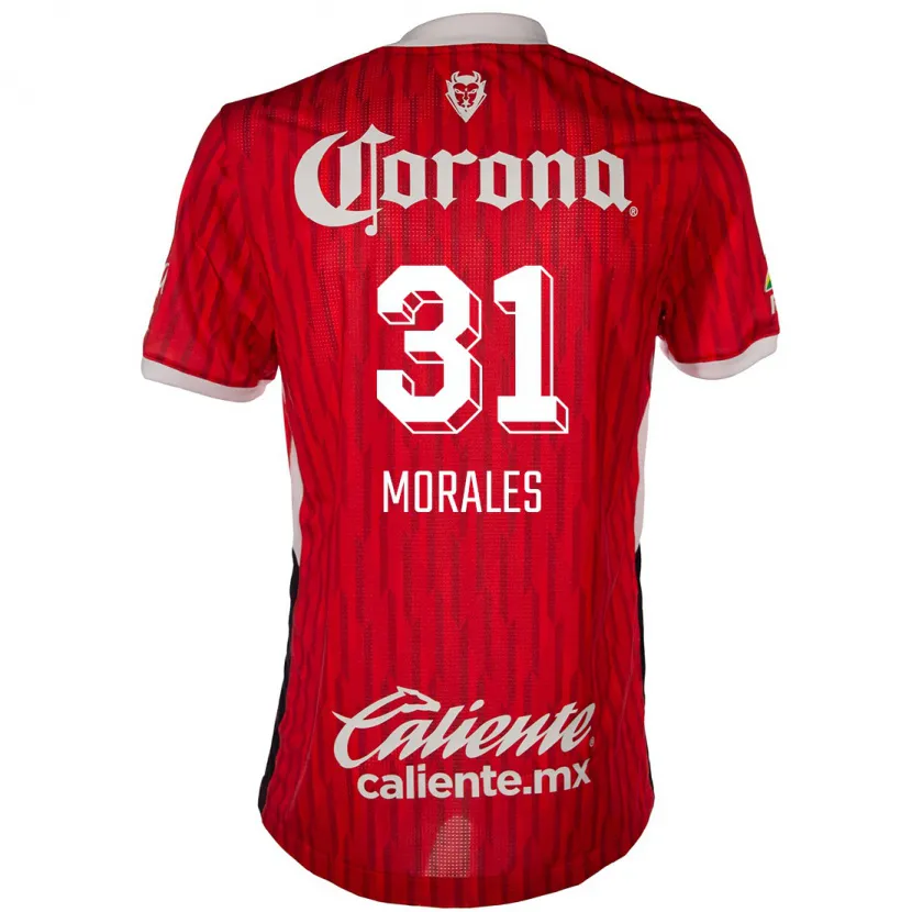 Danxen Homem Camisola Robert Morales #31 Vermelho Branco Principal 2024/25 Camisa