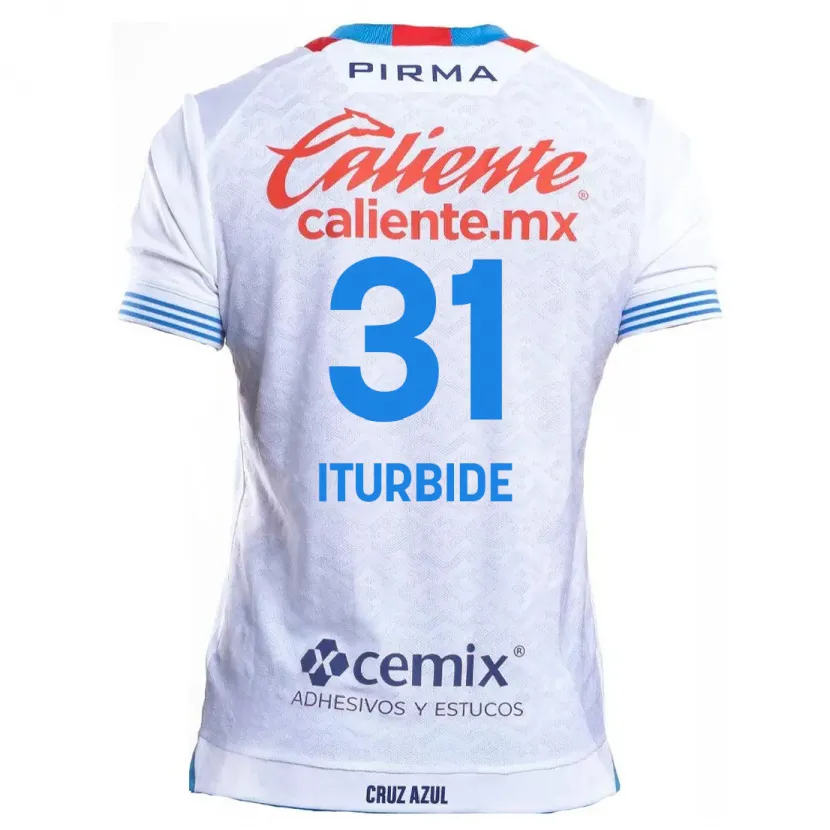 Danxen Homem Camisola Luis Iturbide #31 Branco Azul Alternativa 2024/25 Camisa