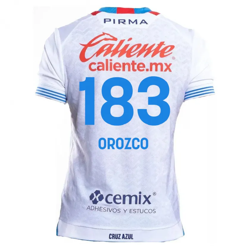 Danxen Homem Camisola Fabrizzio Orozco #183 Branco Azul Alternativa 2024/25 Camisa