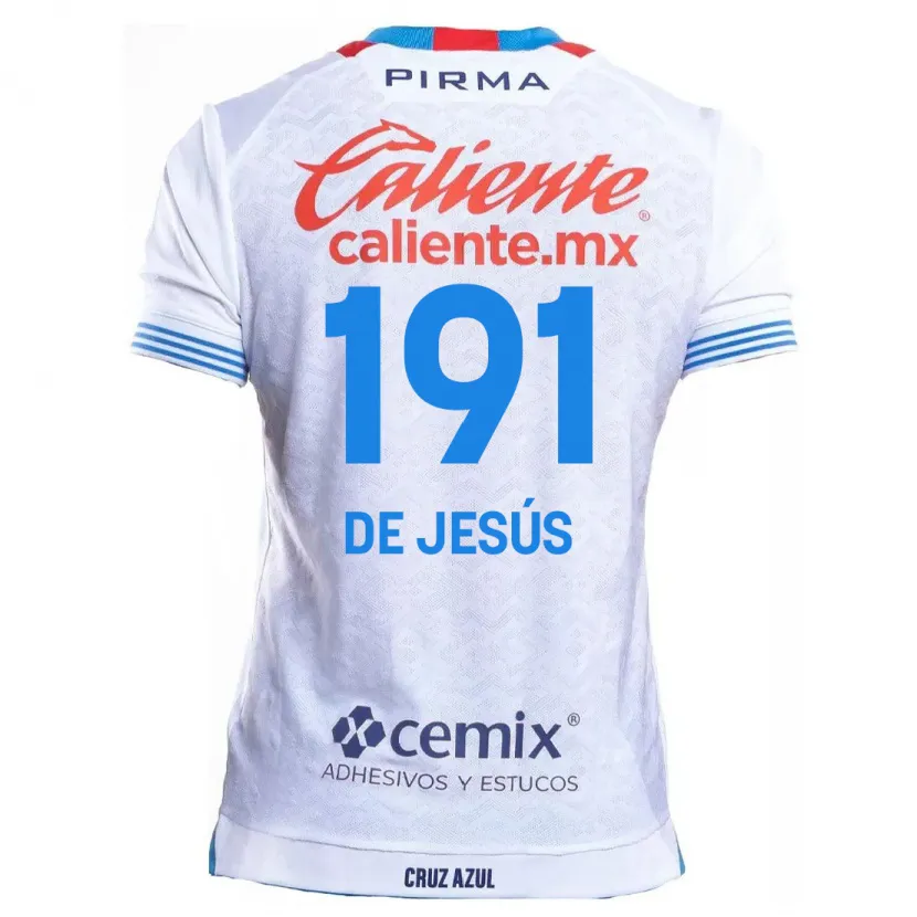 Danxen Homem Camisola Luis De Jesús #191 Branco Azul Alternativa 2024/25 Camisa