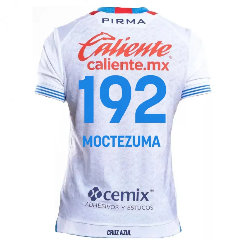 Danxen Homem Camisola Brayan Moctezuma #192 Branco Azul Alternativa 2024/25 Camisa
