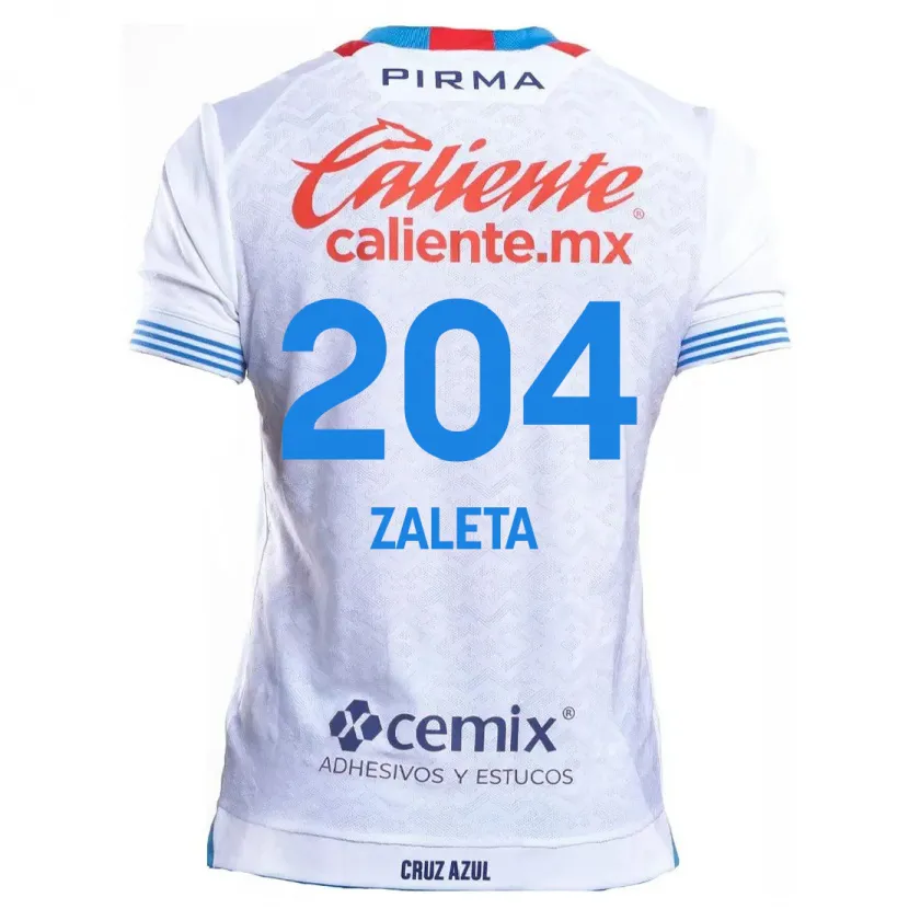Danxen Homem Camisola Mauro Zaleta #204 Branco Azul Alternativa 2024/25 Camisa