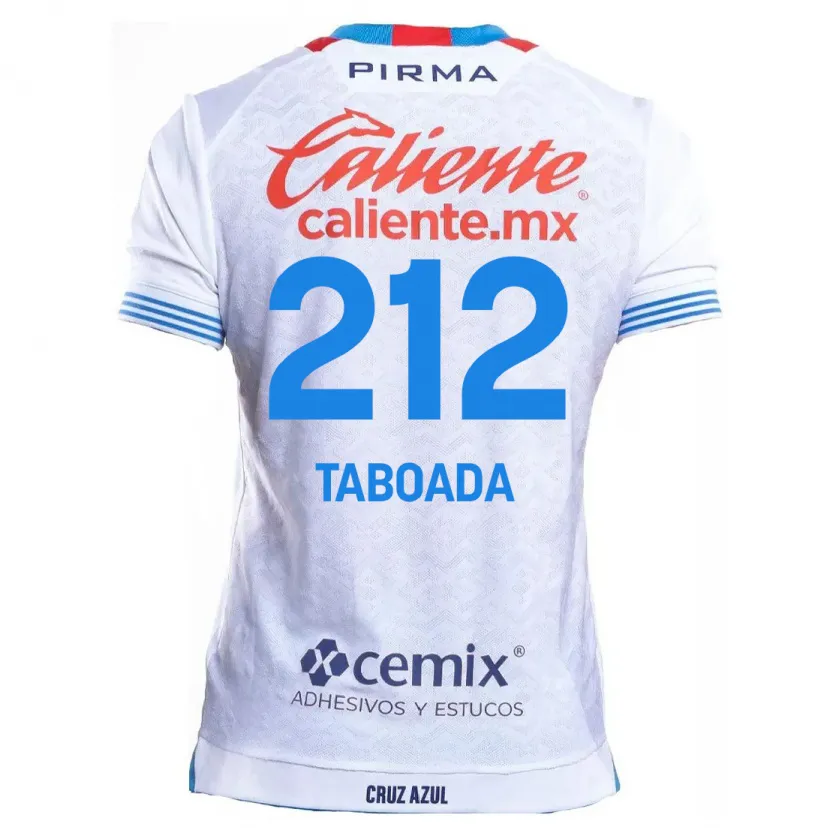 Danxen Homem Camisola Víctor Taboada #212 Branco Azul Alternativa 2024/25 Camisa