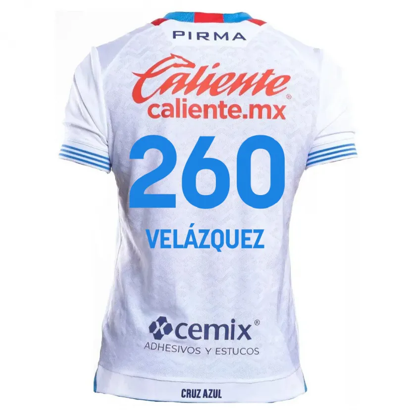 Danxen Homem Camisola Víctor Velázquez #260 Branco Azul Alternativa 2024/25 Camisa