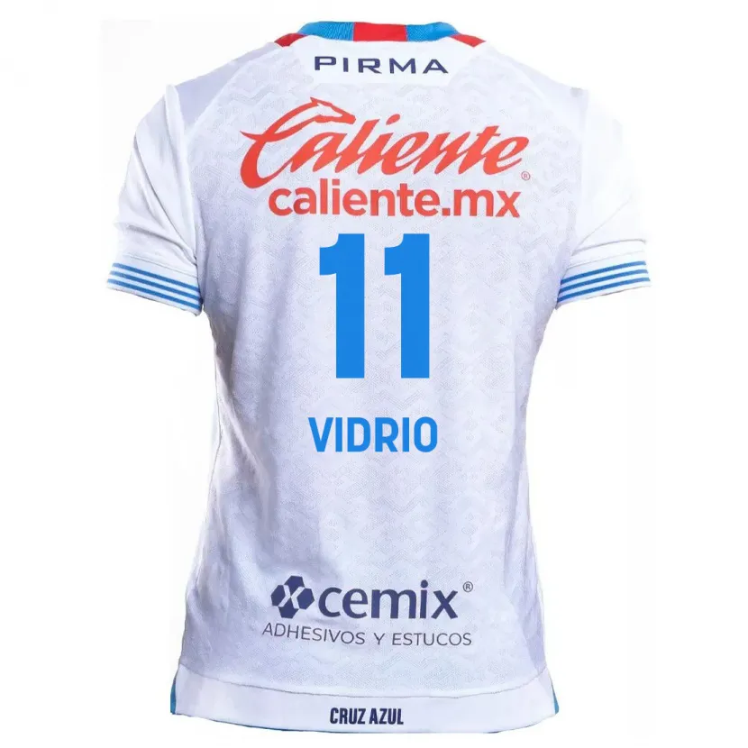 Danxen Homem Camisola Nailea Vidrio #11 Branco Azul Alternativa 2024/25 Camisa