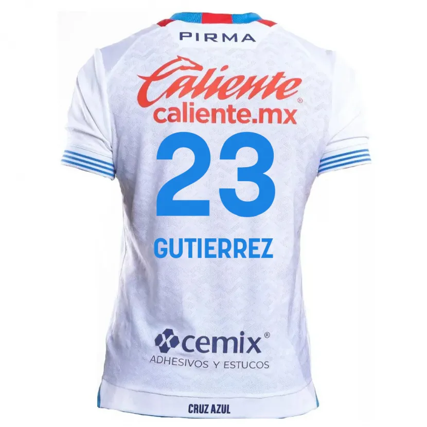 Danxen Homem Camisola Ivonne Gutierrez #23 Branco Azul Alternativa 2024/25 Camisa