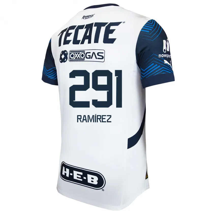 Danxen Homem Camisola Fabián Ramírez #291 Branco Azul Alternativa 2024/25 Camisa