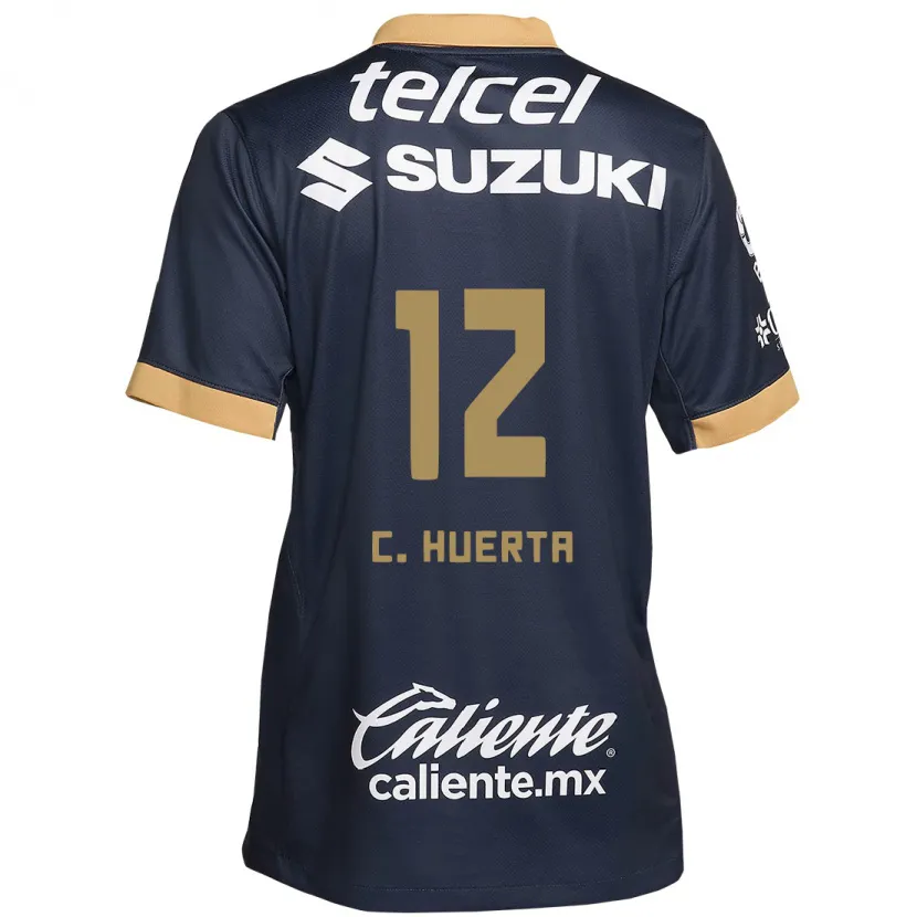 Danxen Homem Camisola César Huerta #12 Obsidiana Ouro Branco Alternativa 2024/25 Camisa