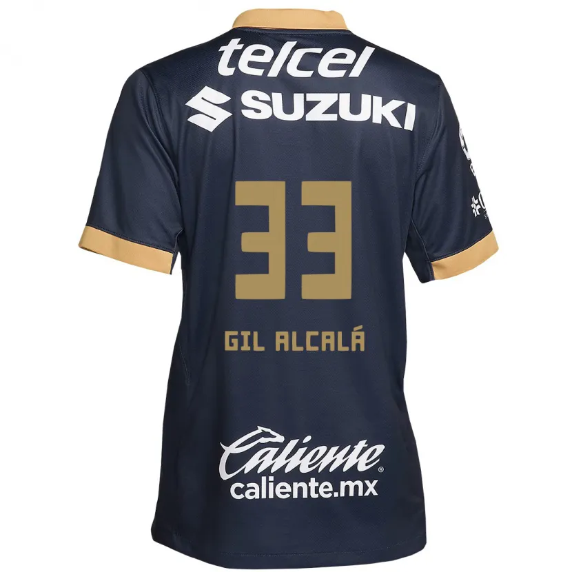 Danxen Homem Camisola Gil Alcalá #33 Obsidiana Ouro Branco Alternativa 2024/25 Camisa