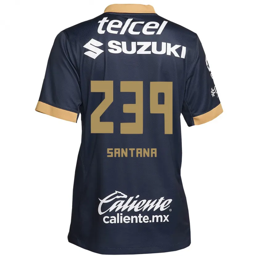 Danxen Homem Camisola Guillermo Santana #239 Obsidiana Ouro Branco Alternativa 2024/25 Camisa