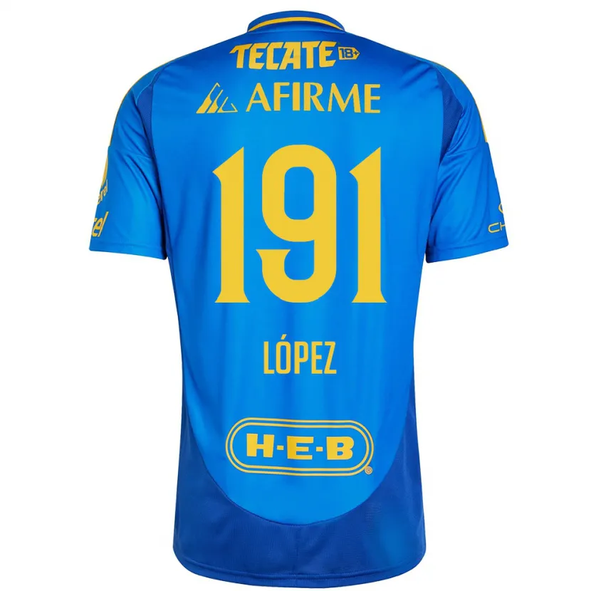 Danxen Homem Camisola Adrián López #191 Azul Amarelo Alternativa 2024/25 Camisa