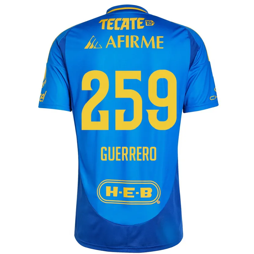 Danxen Homem Camisola Erick Guerrero #259 Azul Amarelo Alternativa 2024/25 Camisa