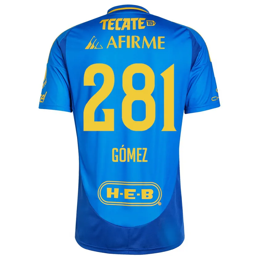 Danxen Homem Camisola Luis Gómez #281 Azul Amarelo Alternativa 2024/25 Camisa