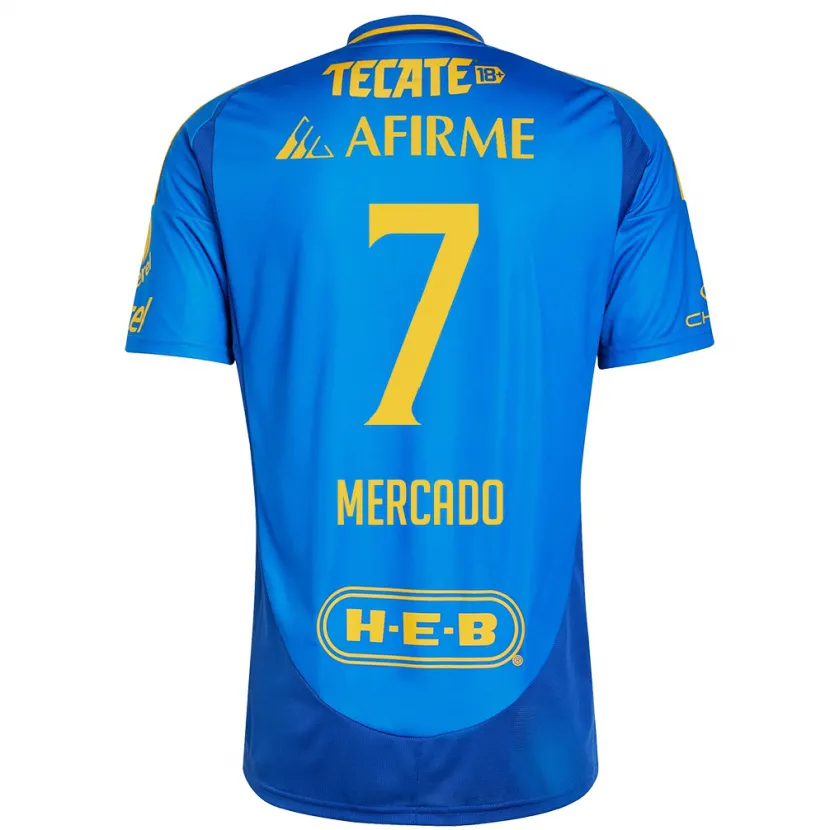 Danxen Homem Camisola Liliana Mercado #7 Azul Amarelo Alternativa 2024/25 Camisa