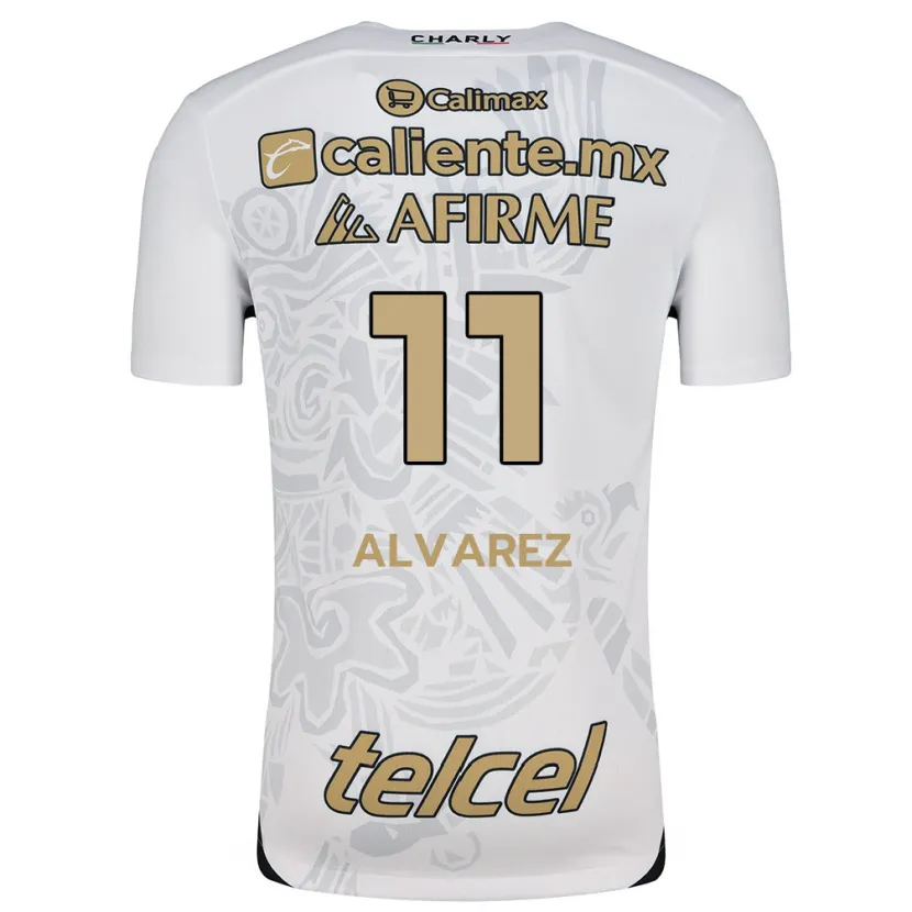 Danxen Homem Camisola Efraín Álvarez #11 Branco Preto Alternativa 2024/25 Camisa