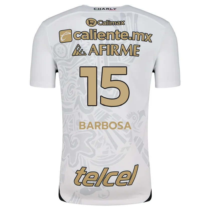 Danxen Homem Camisola Diego Barbosa #15 Branco Preto Alternativa 2024/25 Camisa