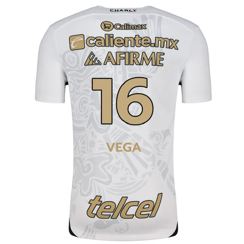 Danxen Homem Camisola Alan Vega #16 Branco Preto Alternativa 2024/25 Camisa