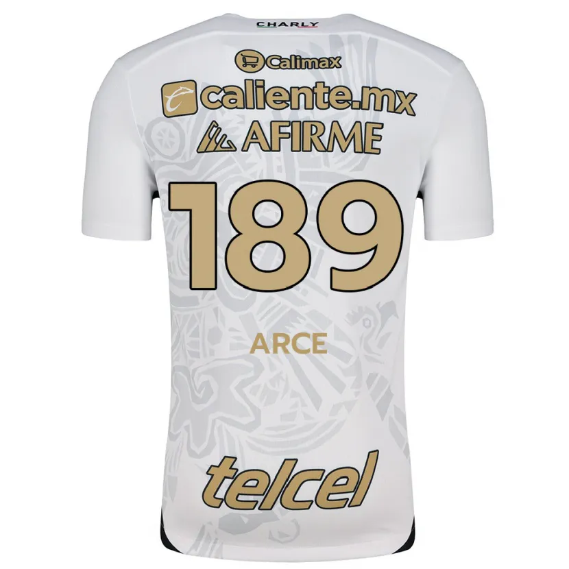 Danxen Homem Camisola Diego Arce #189 Branco Preto Alternativa 2024/25 Camisa