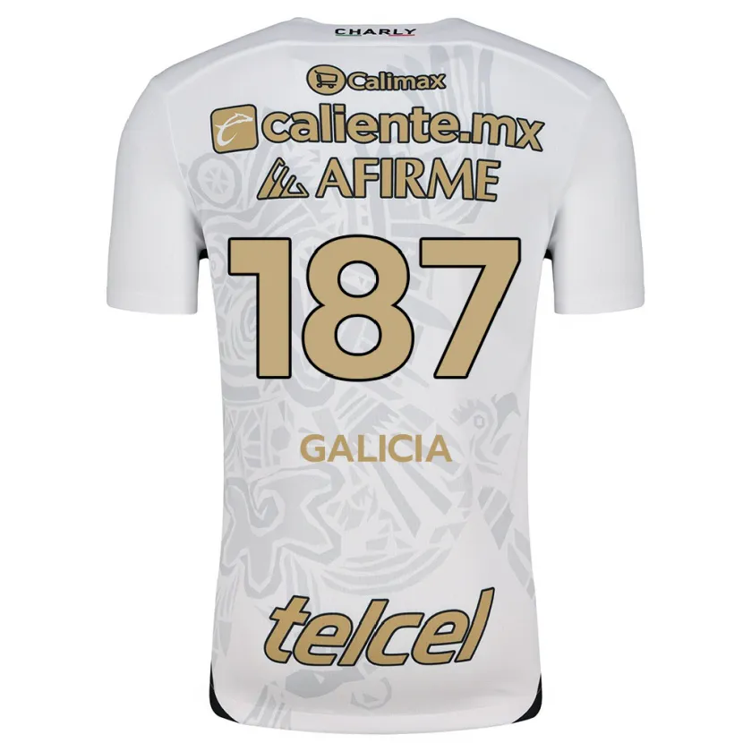 Danxen Homem Camisola Carlos Galicia #187 Branco Preto Alternativa 2024/25 Camisa