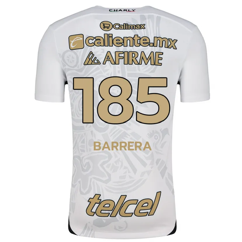 Danxen Homem Camisola Geonathan Barrera #185 Branco Preto Alternativa 2024/25 Camisa