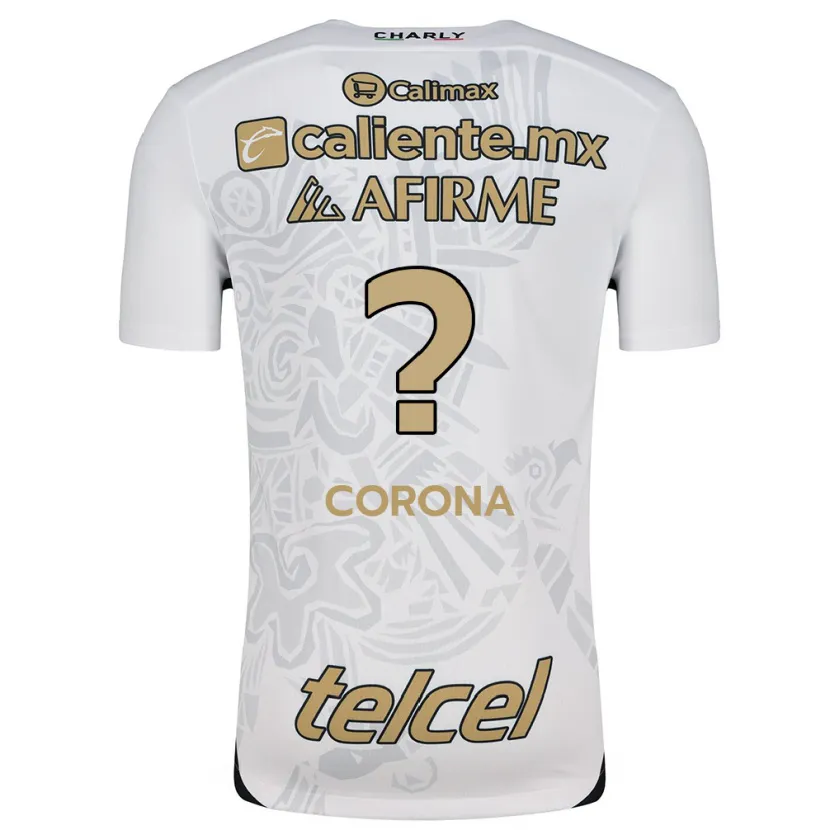 Danxen Homem Camisola José Corona #0 Branco Preto Alternativa 2024/25 Camisa