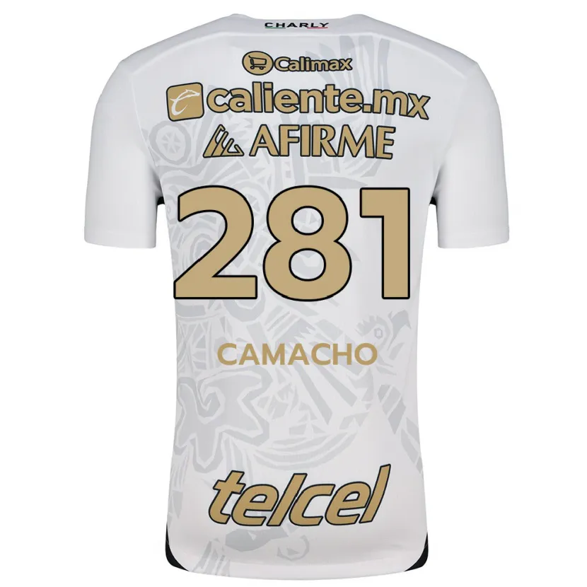 Danxen Homem Camisola Javier Camacho #281 Branco Preto Alternativa 2024/25 Camisa