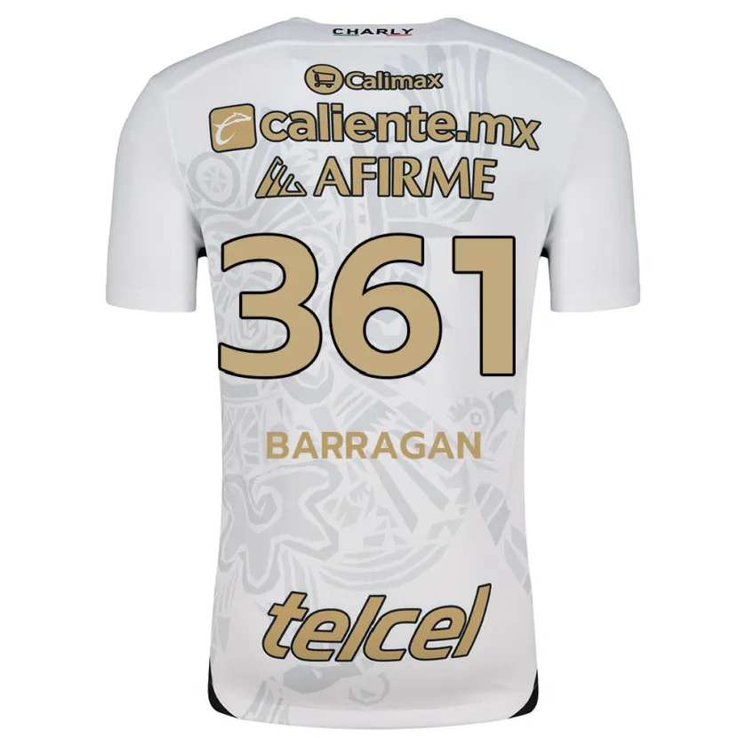 Danxen Homem Camisola Jesús Barragán #361 Branco Preto Alternativa 2024/25 Camisa