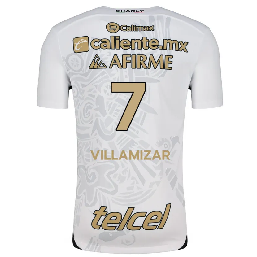 Danxen Homem Camisola Paola Villamizar #7 Branco Preto Alternativa 2024/25 Camisa
