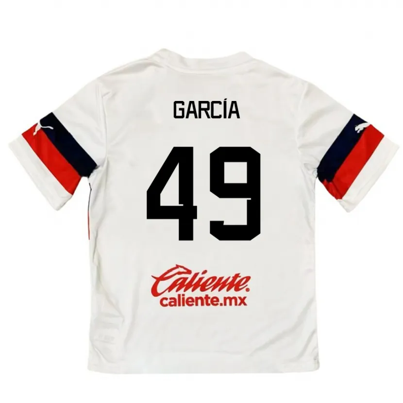 Danxen Homem Camisola Gilberto García #49 Branco Vermelho Alternativa 2024/25 Camisa