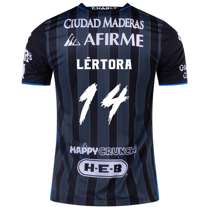 Danxen Homem Camisola Federico Lértora #14 Branco Preto Alternativa 2024/25 Camisa