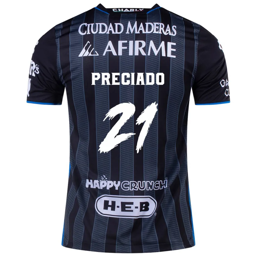 Danxen Homem Camisola Ayrton Preciado #21 Branco Preto Alternativa 2024/25 Camisa