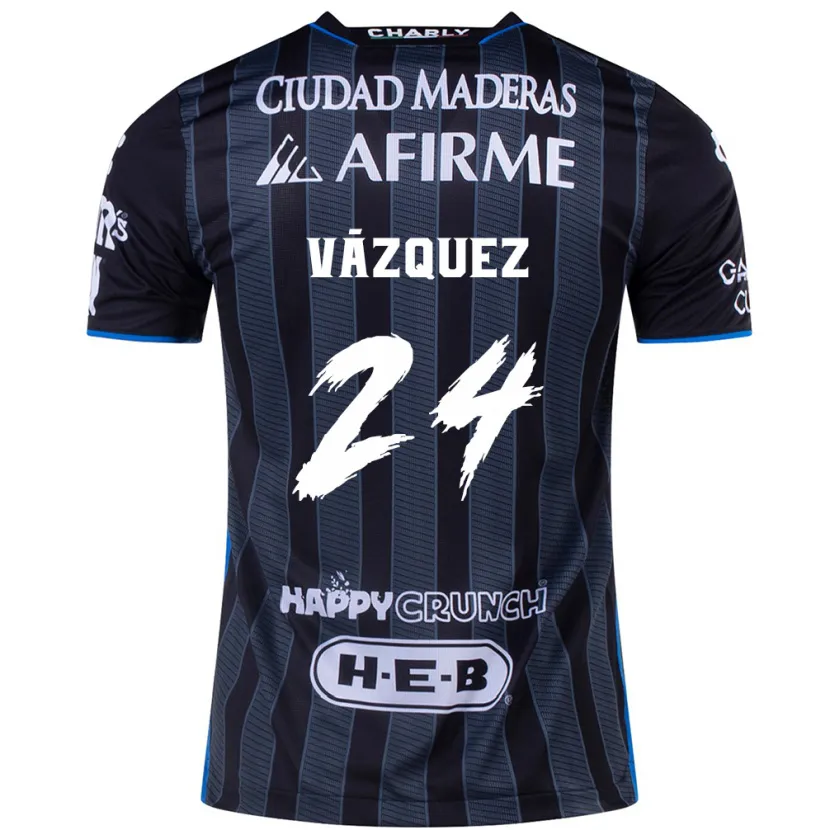 Danxen Homem Camisola Brayton Vázquez #24 Branco Preto Alternativa 2024/25 Camisa