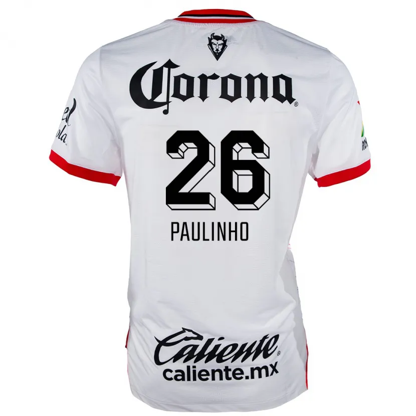 Danxen Homem Camisola Paulinho #26 Branco Vermelho Alternativa 2024/25 Camisa