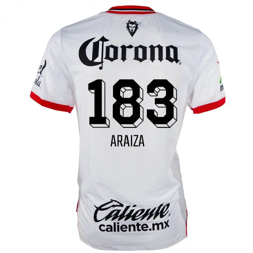 Danxen Homem Camisola Daniel Araiza #183 Branco Vermelho Alternativa 2024/25 Camisa