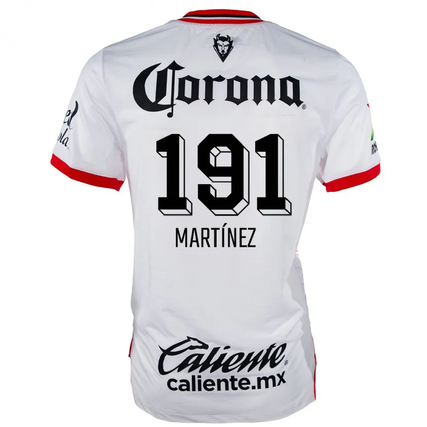 Danxen Homem Camisola Kevin Martínez #191 Branco Vermelho Alternativa 2024/25 Camisa