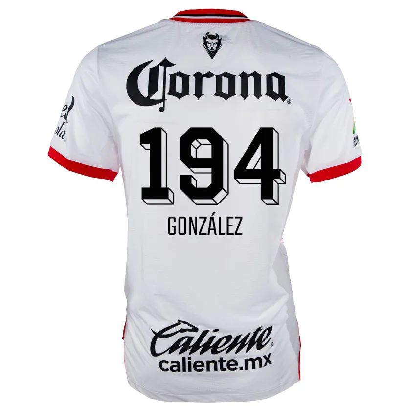 Danxen Homem Camisola Cristopher González #194 Branco Vermelho Alternativa 2024/25 Camisa