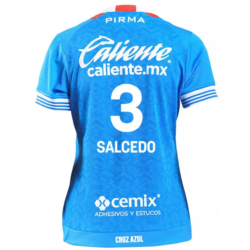 Danxen Mulher Camisola Carlos Salcedo #3 Céu Azul Principal 2024/25 Camisa
