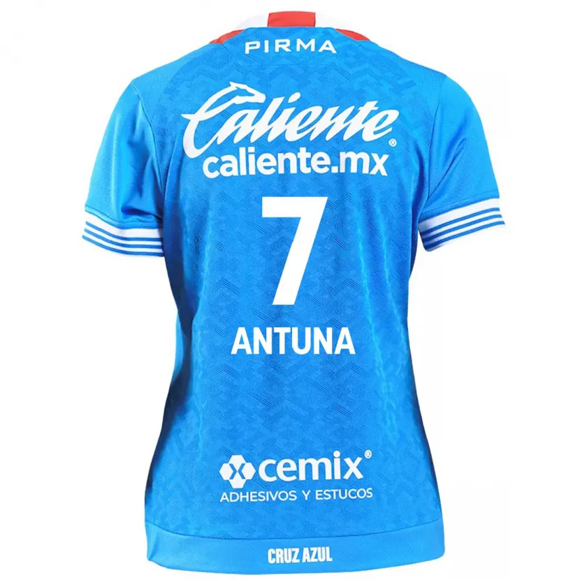 Danxen Mulher Camisola Uriel Antuna #7 Céu Azul Principal 2024/25 Camisa