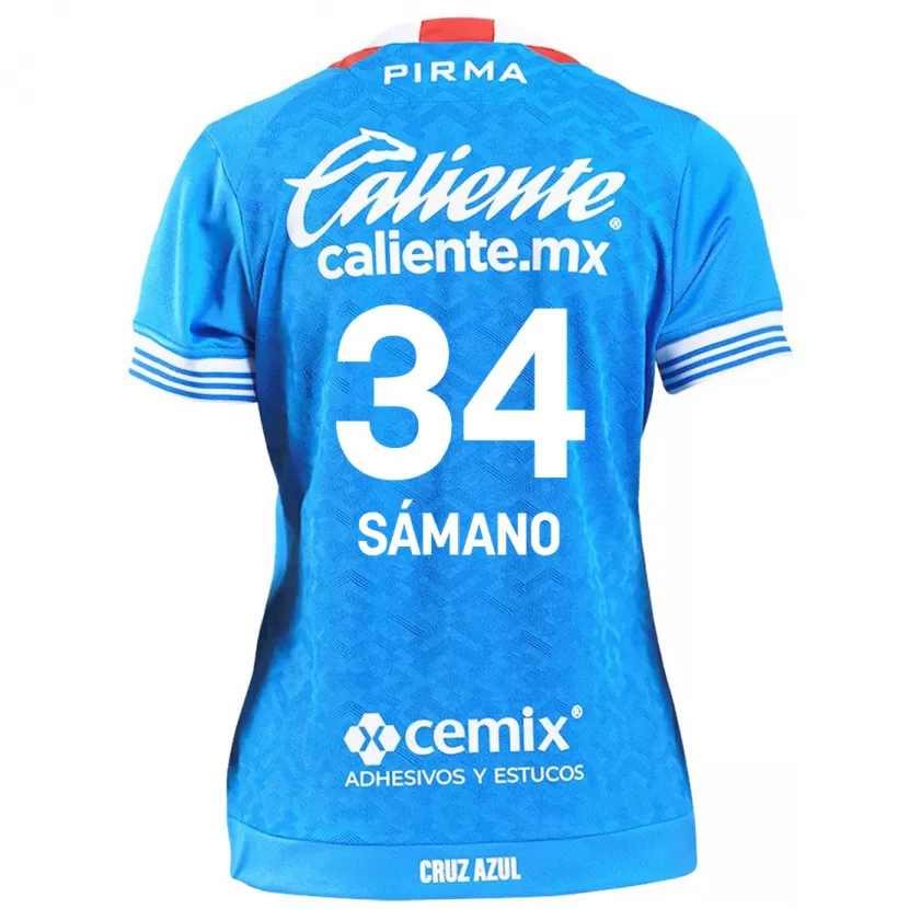 Danxen Mulher Camisola Leonardo Sámano #34 Céu Azul Principal 2024/25 Camisa