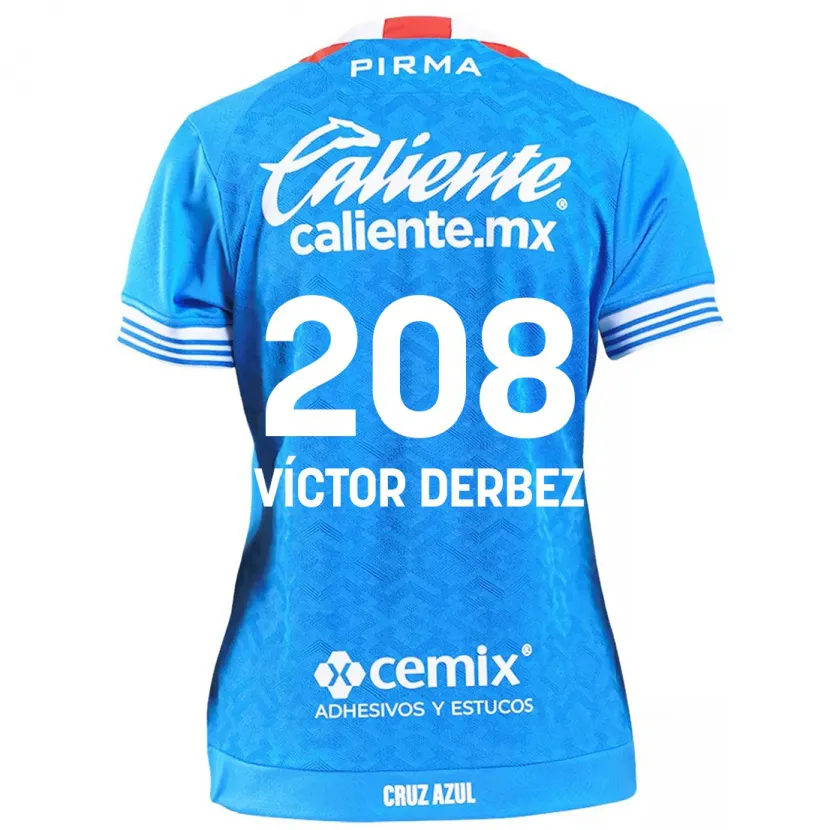 Danxen Mulher Camisola Louis Víctor Derbez #208 Céu Azul Principal 2024/25 Camisa