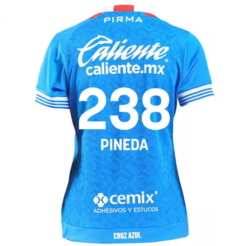 Danxen Mulher Camisola Zadiel Pineda #238 Céu Azul Principal 2024/25 Camisa