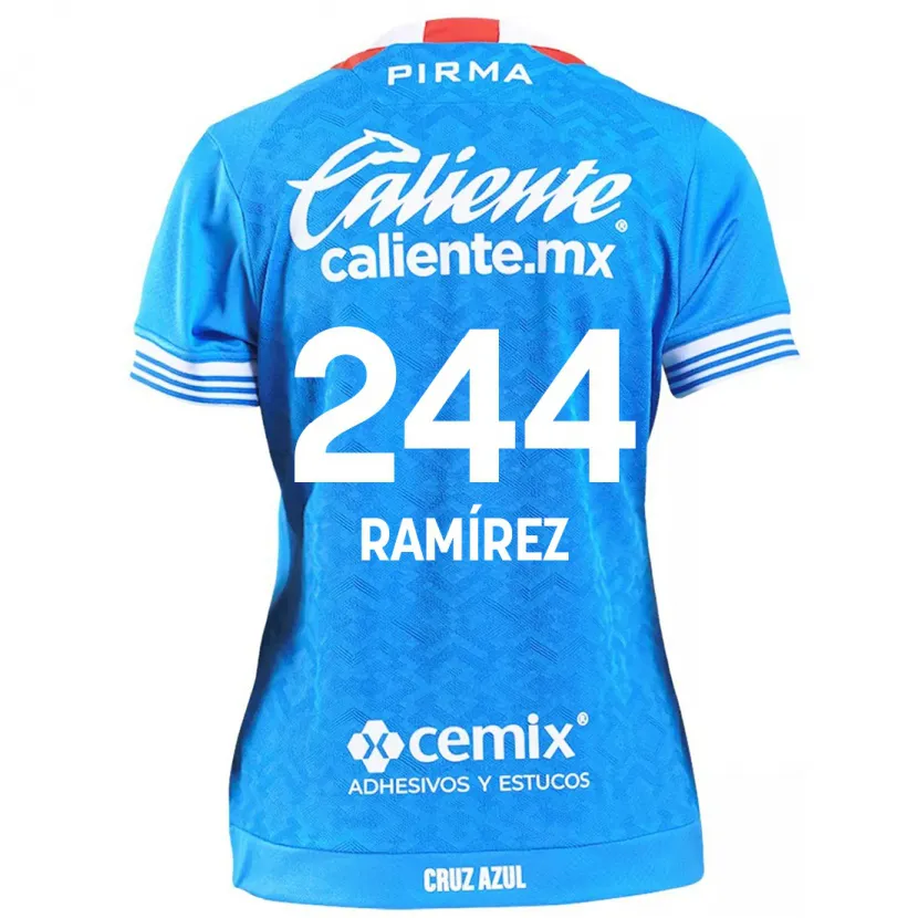 Danxen Mulher Camisola Nicolás Ramírez #244 Céu Azul Principal 2024/25 Camisa