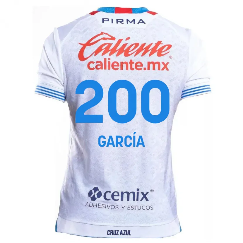 Danxen Mulher Camisola Jorge García #200 Branco Azul Alternativa 2024/25 Camisa